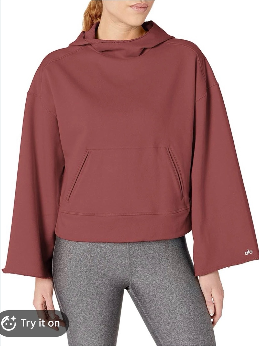 ALO Yoga Rose Cropped Hoodie